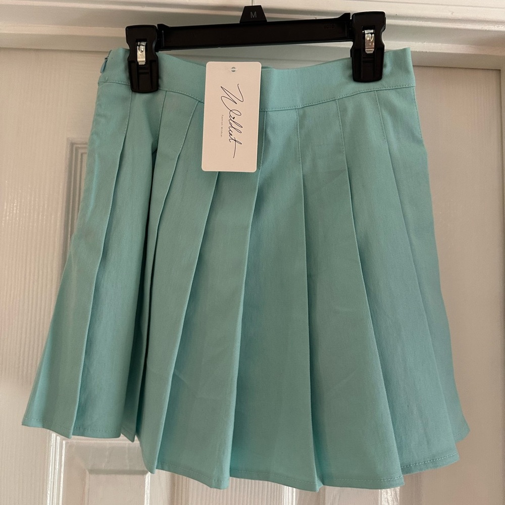 wildcat teal mini skirt
